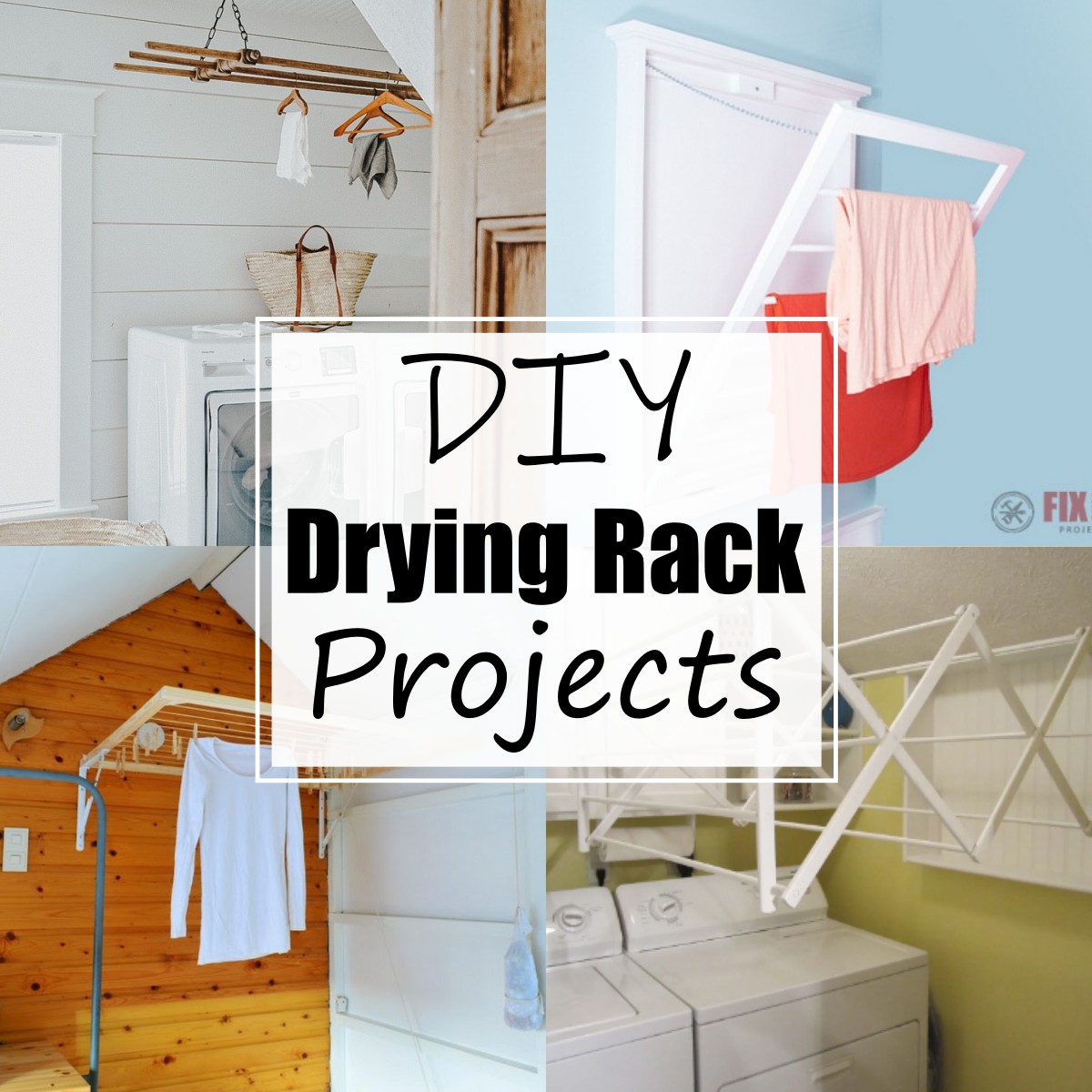 15 DIY Drying Rack Projects For Laundry Room - All Sands