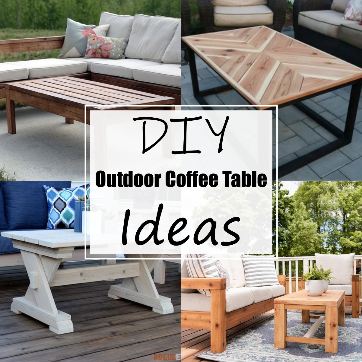 14 DIY Outdoor Coffee Table Ideas & Designs - All Sands