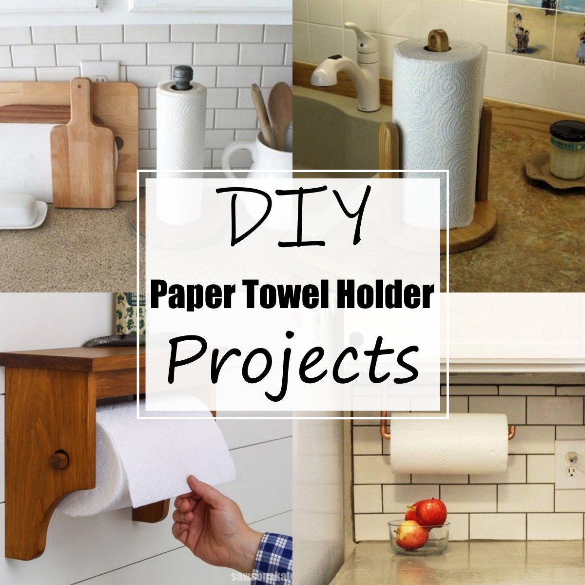 28 DIY Paper Towel Holder Projects For Your Bathroom All Sands   DIY Paper Towel Holder Projects 