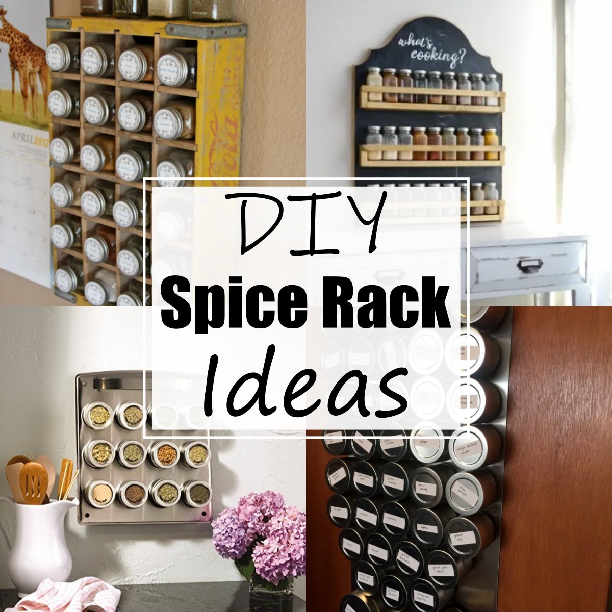 16 DIY Spice Rack Ideas For Your Kitchen - All Sands