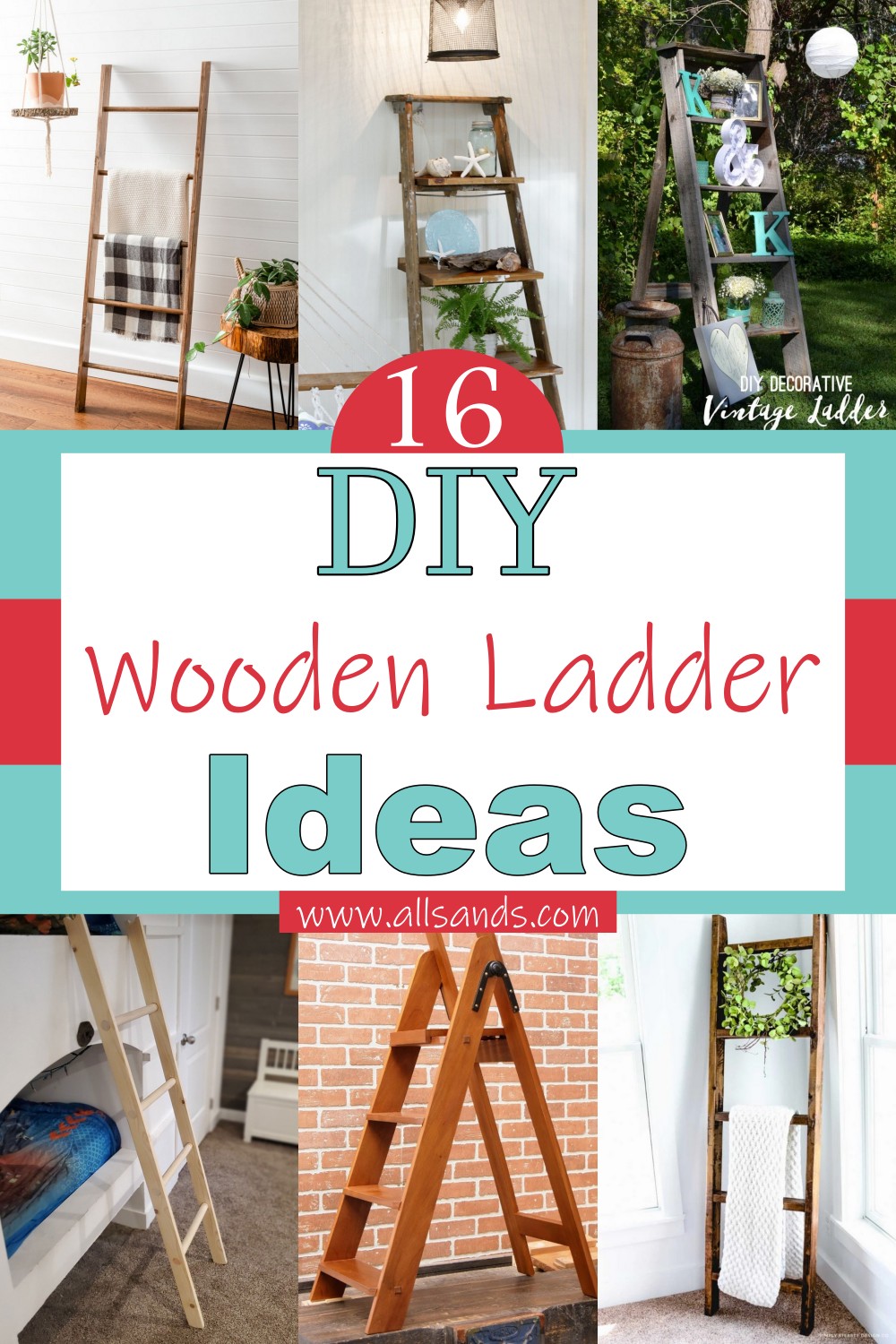 16 DIY Wooden Ladder Plans For Home Use - All Sands